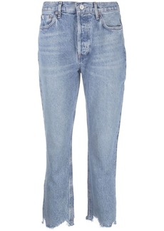 Agolde cropped raw-cut jeans