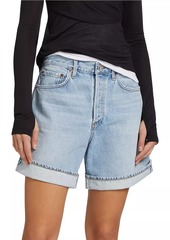 Agolde Dame Long Denim Shorts