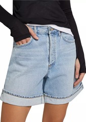 Agolde Dame Long Denim Shorts