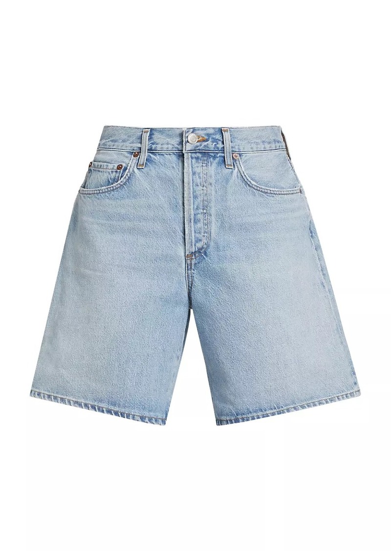 Agolde Dame Long Denim Shorts