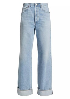 Agolde Dame Rolled Wide-Leg Jeans