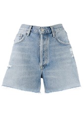 Agolde distressed denim shorts