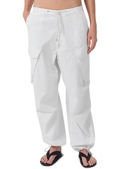 Agolde Ginerva Womens Drawstring Hem Poplin Cargo Pants