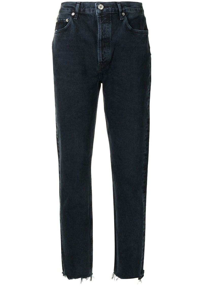 Agolde mid-rise tapered-leg slim jeans