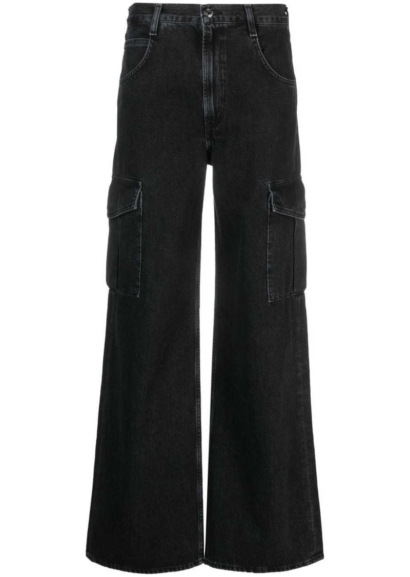 Agolde mid-rise wide-leg jeans