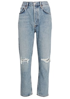 Agolde Riley High-Rise Straight Cropped Jeans