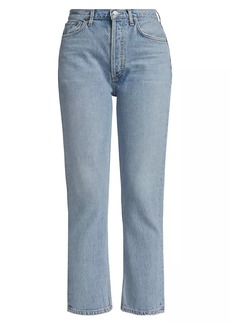 Agolde Riley High-Rise Straight-Leg Crop Jeans