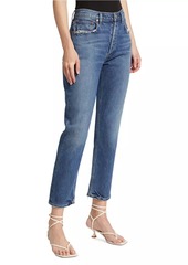 Agolde Riley Long High-Rise Straight Jeans