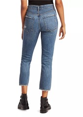 Agolde Riley Mid-Rise Straight-Leg Ankle Jeans