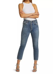Agolde Riley Mid-Rise Straight-Leg Ankle Jeans