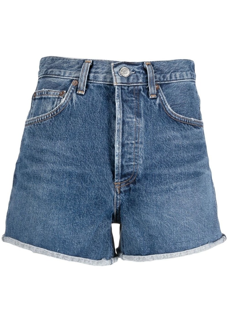 Agolde rolled-hem denim shorts