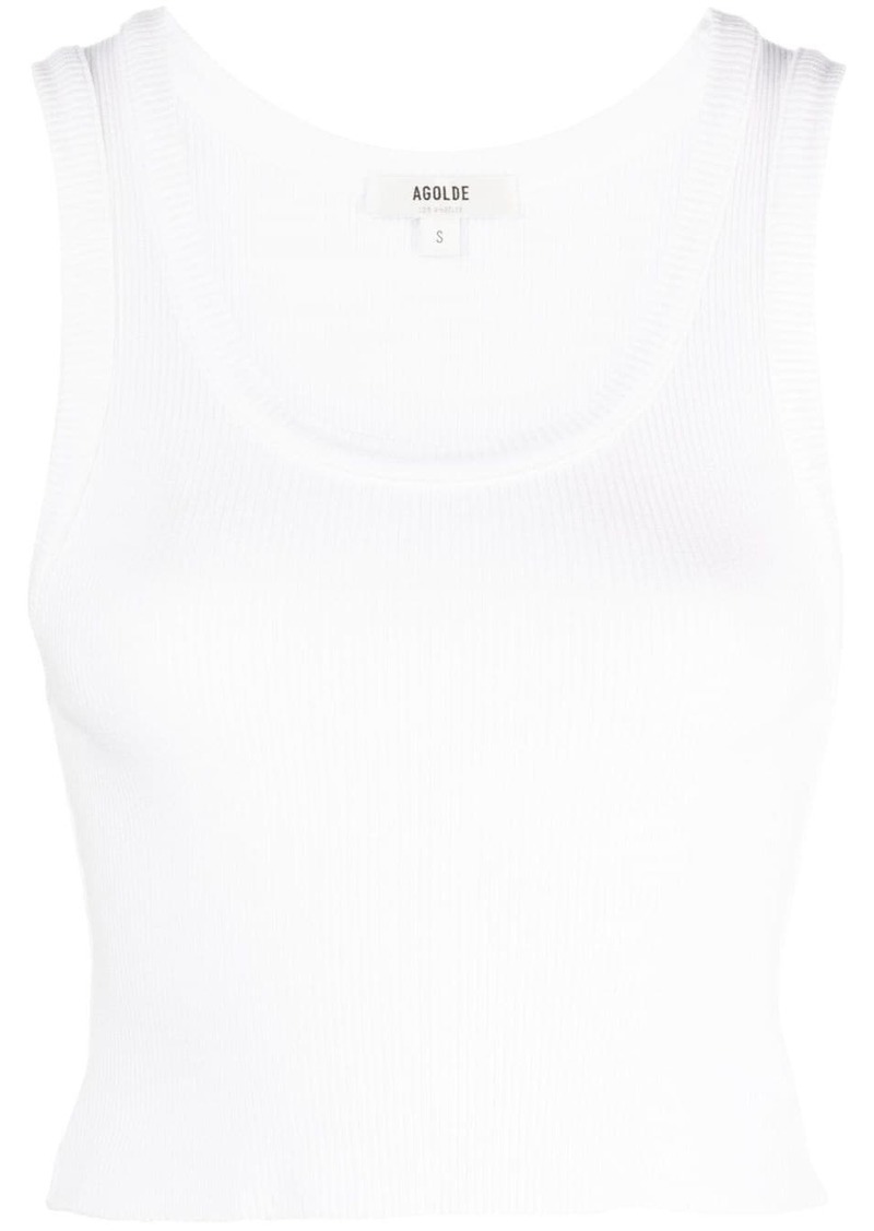 Agolde scoop-neck ribbed tank top