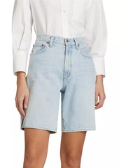 Agolde Vida Denim High-Rise Split Jean Shorts