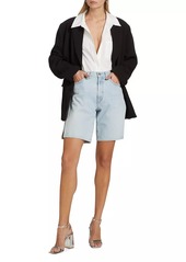 Agolde Vida Denim High-Rise Split Jean Shorts