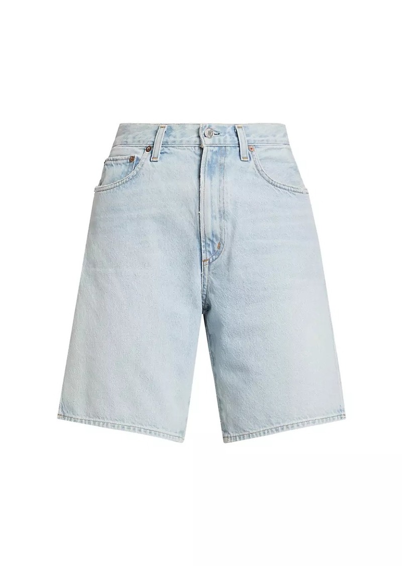 Agolde Vida Denim High-Rise Split Jean Shorts