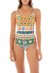 Agua Bendita Koraline Tile Reversible One-Piece Swimsuit