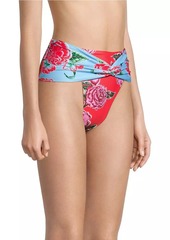 Agua Bendita Fiorever Darcy Floral High-Rise Bikini Bottom