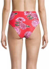 Agua Bendita Fiorever Darcy Floral High-Rise Bikini Bottom