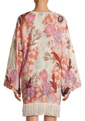 Agua Bendita Juana Boreal Floral Fringe Tunic