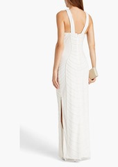 Aidan Mattox - Bead-embellished tulle gown - White - US 8