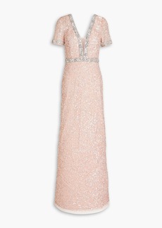 Aidan Mattox - Embellished tulle gown - Pink - US 2