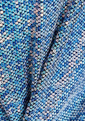 Aidan Mattox - Sequined tulle mini dress - Blue - US 2
