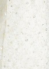 Aidan Mattox - Strapless embellished metallic tulle gown - White - US 10