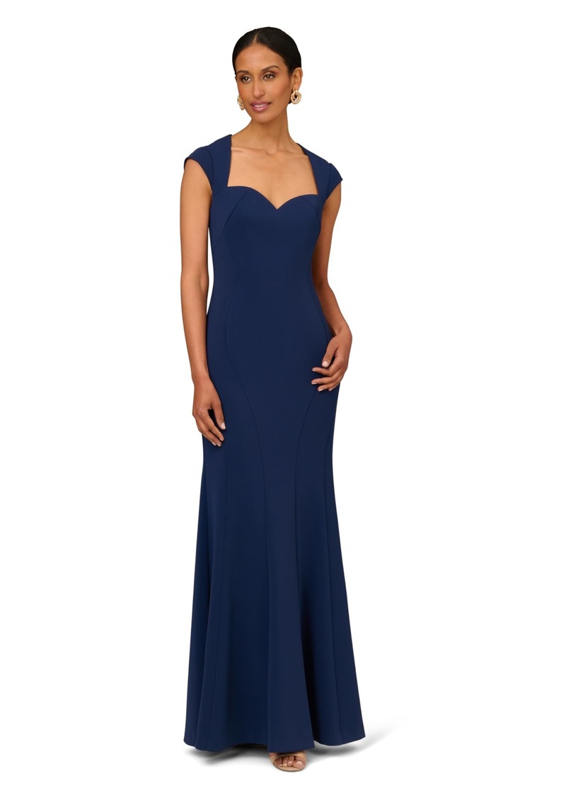 Aidan Mattox by Adrianna Papell Women's Cap Sleeve Gown