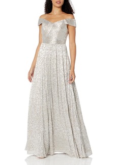 Aidan Mattox by Adrianna Papell Women's Off The Shoulder Gown