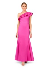Aidan Mattox by Adrianna Papell Women's One Shoulder A-Line Gown
