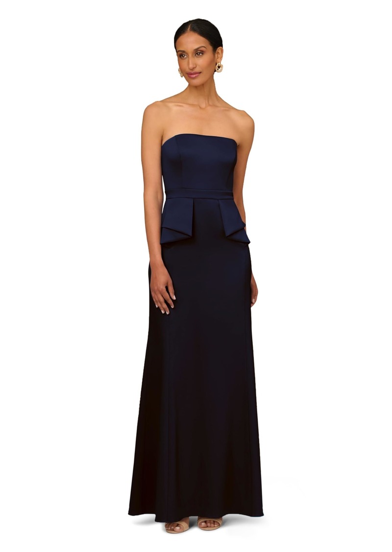 Aidan Mattox by Adrianna Papell Women's Stretch Mikado Strapless Gown