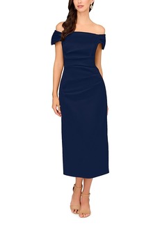 Aidan Mattox Off The Shoulder Sheath Dress