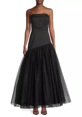 Aidan Mattox Mikado Strapless Ball Gown