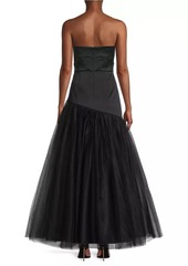 Aidan Mattox Mikado Strapless Ball Gown