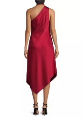 Aidan Mattox Satin Halterneck Midi-Dress