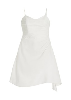 Aje - Clarice Draped Linen-Blend Mini Dress - Off-White - AU 8 - Moda Operandi
