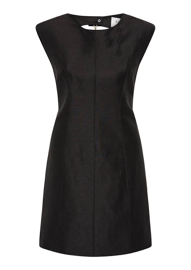Aje - Cove Pendant Linen-Blend Mini Dress - Black - AU 8 - Moda Operandi