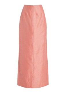 Aje - Mary Linen-Blend Column Maxi Skirt - Pink - AU 12 - Moda Operandi