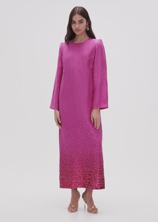 Aje - Reflection Sequin Trim Linen-Blend Maxi Dress - Pink - AU 12 - Moda Operandi