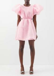 Aje - Simplicity Ruffle-sleeve Organza Mini Dress - Womens - Light Pink