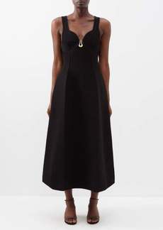 Aje - Sylvette Ribbed-knit Midi Dress - Womens - Black