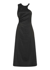 Aje - Women's Chateau Cutout Linen-Blend Midi Dress - Black - Moda Operandi