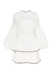 Aje - Women's Gracious Teired Linen-Blend Mini Dress - White - Moda Operandi
