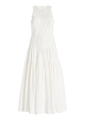 Aje - Women's Tidal Corset Linen-Blend Midi Dress - White - AU 6 - Moda Operandi