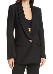 Aje Psychedelia Vented Cuff Blazer in Onyx at Nordstrom