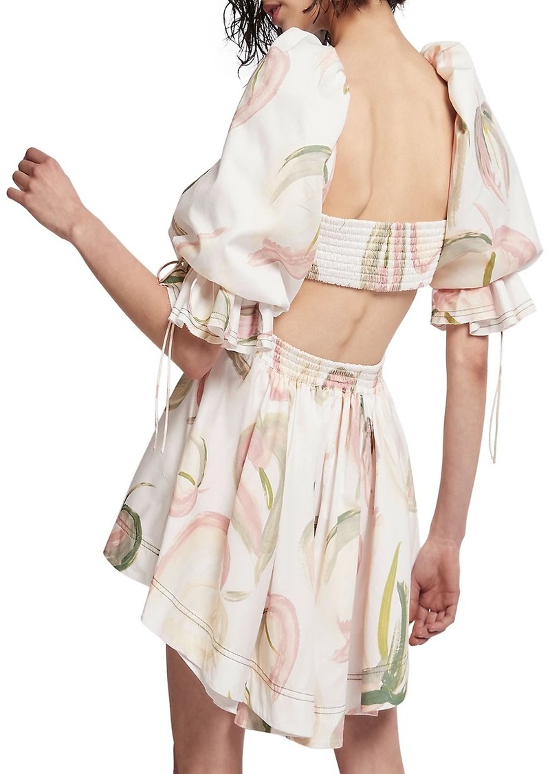 Aje Imprint Puff-Sleeve Mini Dress | Dresses