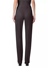 Akris 675 Pleated Wool Gabardine Pants