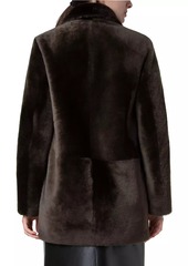 Akris 827 Shearling Short Coat