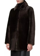 Akris 827 Shearling Short Coat