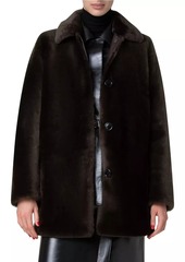 Akris 827 Shearling Short Coat